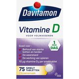 Davitamon Vitamine D Volwassen - vitamine D3 volwassenen - Smelttablet 75 stuks
