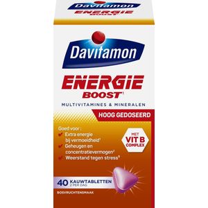 Davitamon - Energie Boost Forte - Multivitamine - Bosvruchten - 40 Tabletten
