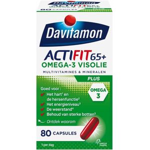 davitamon Actifit 65 plus omega-3 visolie 80 capsules