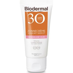 Biodermal Zonnecreme voor de Gevoelige huid - SPF 30 - 50ml - Zonnecreme voor het gezicht