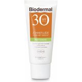 Biodermal Zonnebrand -  Matterende Zonnefluïde voor het gezicht SPF 30 - 40ml - Voorkomt glimmen en puistjes