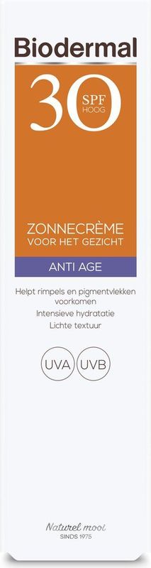 Biodermal Zonnebrand - Anti Age Zonnecrème voor het gezicht - SPF 30 - 40ml