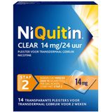 NiQuitin Clear Pleisters 14mg - Stap 2 - Stoppen met roken - 14 stuks