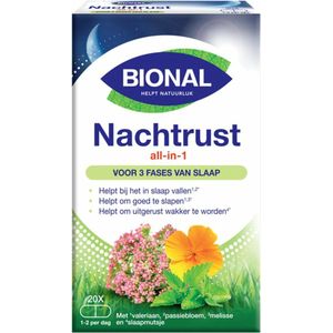 Bional Nachtrust all-in-1 - Supplement - Natuurlijk voedingssupplement - 20 capsules - Helpt in te slapen