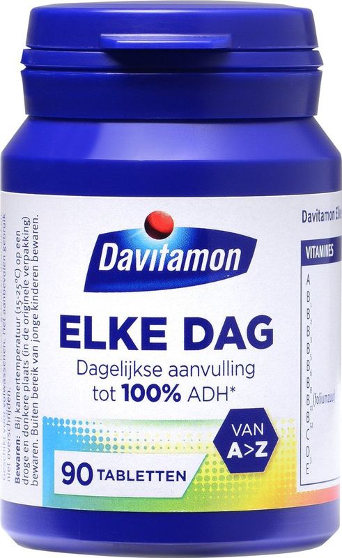 Davitamon Elke Dag - Complete multivitaminen met 22 essentiële vitamines en mineralen- 90  tabletten