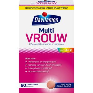 Davitamon Multi Vrouw - Multivitamines & mineralen voor de vrouw - 60 tabletten