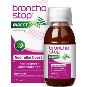 Bronchostop Direct - Hoestdrank  - Met honing - 120ml