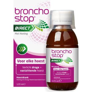 Bronchostop Direct - Hoestdrank  - Met honing - 120ml