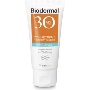Biodermal Zonnebrand - Zonnebrandcreme gezicht - Hydraplus Face SPF30 50ml