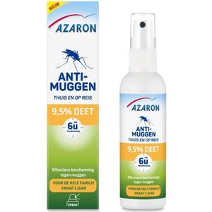 Azaron Anti-Muggenspray Thuis en op Reis 9.5% DEET