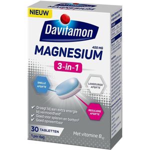 Davitamon Magnesium Triple Layer - Voedingssupplement – 30 magnesium tabletten