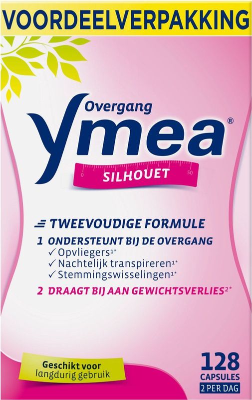 Ymea Overgang Silhouet - Voedingssupplement overgang - Overgang tabletten - 128 capsules - Voordeelverpakking