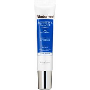 Biodermal Sensitive Balance Oog Gel-Crème - Gezichtsverzorging met hyaluronzuur - Oogcreme voor de gevoelige huid - 15 ml