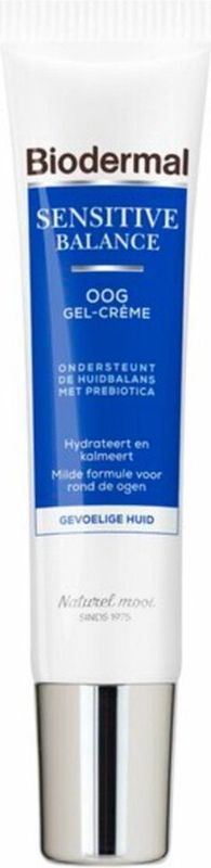 Biodermal Sensitive Balance Oog Gel-Crème - Gezichtsverzorging met hyaluronzuur - Oogcreme voor de gevoelige huid - 15 ml