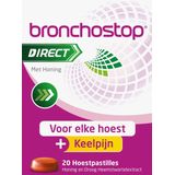 Bronchostop Direct - Hoestpastilles - Met honing  – 20 stuks