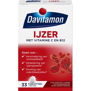 Davitamon IJzer met Vitamine C en B12 Tabletten