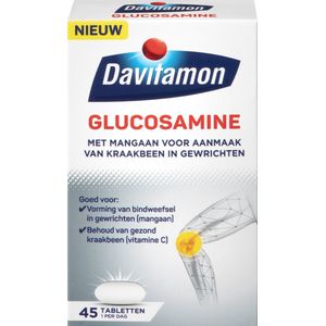 Davitamon Glucosamine - met glucosaminesulfaat, mangaan en Vitamine C  -  Voedingssupplement  - 45 tabletten