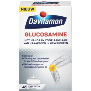 Davitamon Glucosamine - met glucosaminesulfaat, mangaan en Vitamine C  -  Voedingssupplement  - 45 tabletten