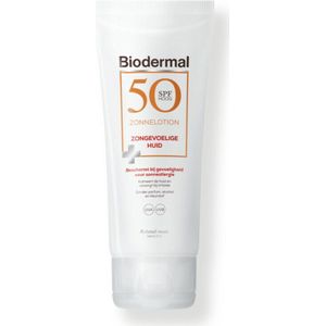 1+1 gratis: Biodermal SPF 50 Zonnelotion Gevoelige Huid 100 ml