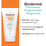 Biodermal Zonnelotion Droge Huid - zonnebrand voor de droge huid - Spf50+ 150ml - ook geschikt voor kinderen