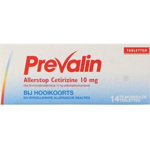 Prevalin Allerstop Allergietabletten Cetirizine 10 mg - 14 tabletten