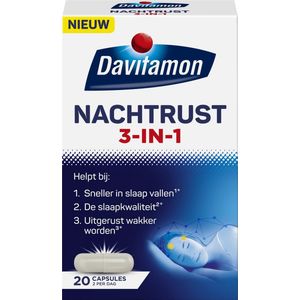 Davitamon Nachtrust 3-in-1 – Voedingssupplement – 20 nachtrust tabletten