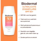 Biodermal Ultralichte Zonnefluide - Zonnebrand met SPF50+ - met hyaluronzuur - Zonnebrand gezicht