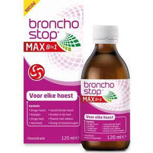 Bronchostop hoestdrank MAX 8-in-1  - Hoestdrank voor elke hoest - 120 ml