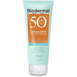 Biodermal Hydraplus Ultralichte Zon Gel-Crème SPF 50 - Zonnebrand met Factor 50 - Zonnebrand met hyaluronzuur