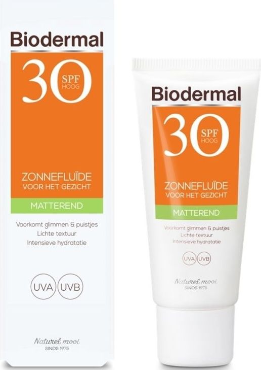 Biodermal - Zon Fluid Matterende Zonnefluide - SPF30 - 50ml