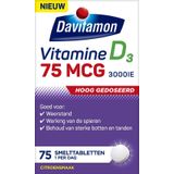 Davitamon Vitamine D volwassenen 75mcg smelttablet 75 Tabletten