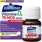 Davitamon Vitamine D volwassenen 75mcg smelttablet 75 Tabletten