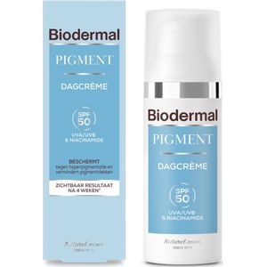 Biodermal Pigment Dagcrème - SPF 50 - vermindert hyperpigmentatie, zoals pigmentvlekken - pigmentvlekken creme - 50 ml