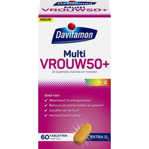 Davitamon Multi Vrouw 50+ - 22 essentiële vitamines en mineralen - 60 tabletten