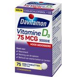 Davitamon - Vitamine D3 - Smelttabletten - 75mcg - 60+15 GRATIS