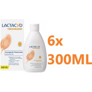Lactacyd - Wasemulsie - Verzorgend - Voordeelverpakking - 6x 300ml