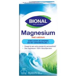 Bional Natuurlijke zee magnesium met calcium 40 capsules