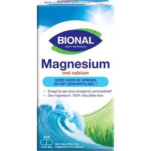 Bional Natuurlijke zee magnesium met calcium 40 capsules
