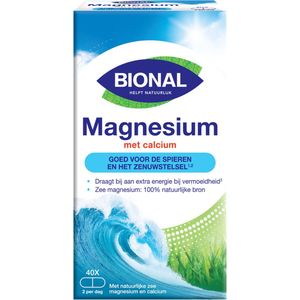 Bional Natuurlijke zee magnesium met calcium 40 capsules
