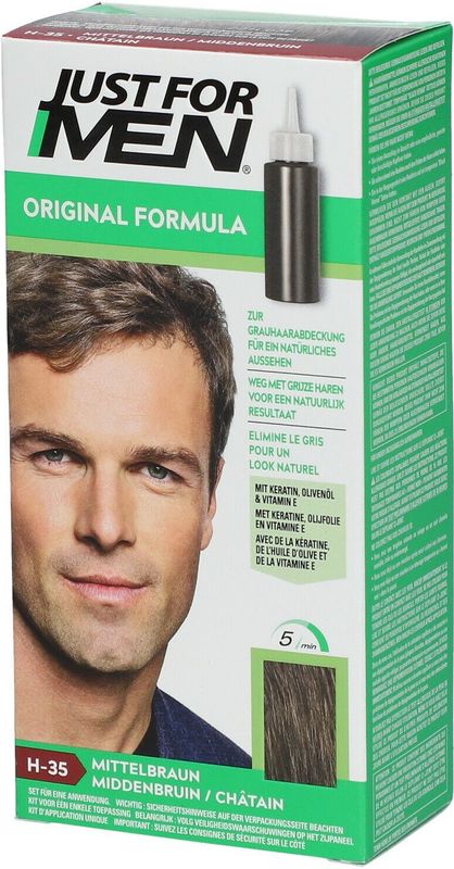 Just For Men - Original Formula - Haarkleuring - Middenbruin - Ammoniakvrij