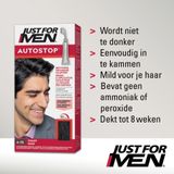 Just For Men Autostop Inkambare Haarverf Voor Wenkbrauw en Baard, Elimineert Grijs, Easy Comb-In, Zwart A-55