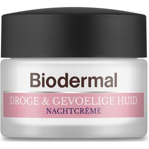 Biodermal Nachtcrème Droge & Gevoelige Huid  - Hydrateert en herstelt - 50ml