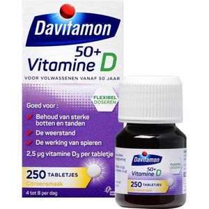 Davitamon Vitamine D 50+ Volwassen - vitamine D3 volwassenen - 250 stuks