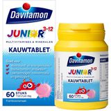 Davitamon Junior 3+ kauwvitamines - multivitamine kinderen - framboos - 60 tabletten