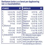 Davitamon Junior 3+ kauwvitamines - multivitamine kinderen - framboos - 60 tabletten
