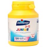 Davitamon Junior 3+ multivitaminen framboos - 120 kauwtabletten