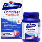 Davitamon Compleet Weerstand - Kauwvitamines - Multivitamine - aardbei - 60 tabletten