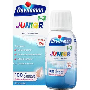 Davitamon - Junior 1+ - Vloeibare Vitamines - Framboos - 100 ml