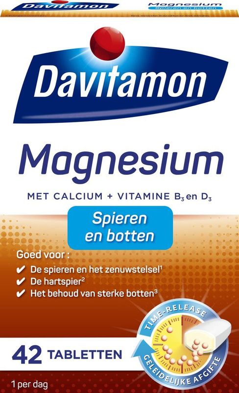 Davitamon Magnesium voor Spieren en Botten Tabletten
