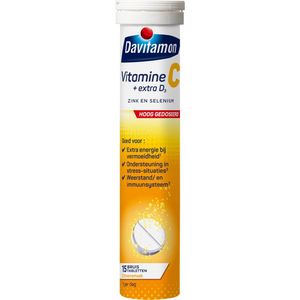 Davitamon Vitamine C forte + vitamine D3 - 15 bruistabletten - Voedingssupplement